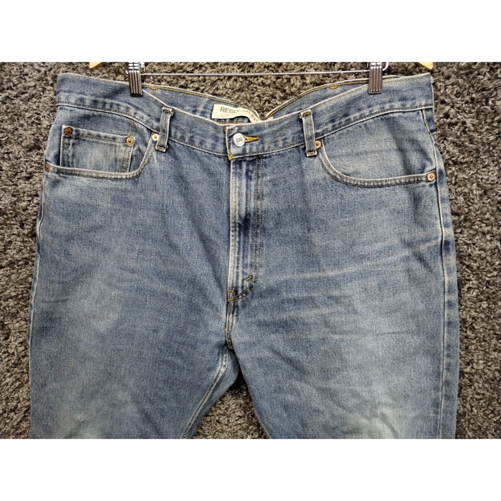 Levis 505 Jeans Men 40X30 Blue Straight Regular Fit Denim Pants Casual Workwear‎